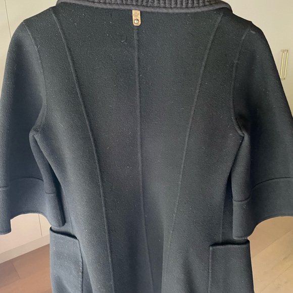 Mackage shawl neck coat with hook eye closure.  Black size small. - Picture 2 of 6